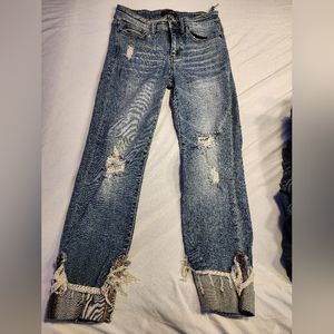 Judy Blue Straight fit Distressed ankle jeans sz 5/27